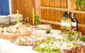 Buffet of healthy delicious food on a table Royalty Free Stock Photo