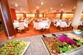 Buffet in hotel dining room Royalty Free Stock Photo