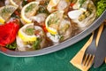 Buffet style marinated fish