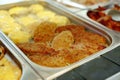 Variety of Food Displayed on Buffet Table