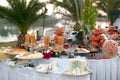 Buffet table with seafood Royalty Free Stock Photo