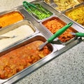 Buffet with variety of vegetarian food Royalty Free Stock Photo