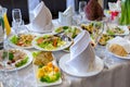 Buffets, appetizers, wedding table Royalty Free Stock Photo