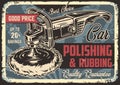 Buffing wheel machine retro poster