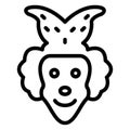 Buffoon, clown Vector Icon which can easily edit Royalty Free Stock Photo