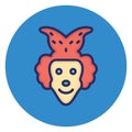 Buffoon, clown Vector Icon which can easily edit Royalty Free Stock Photo