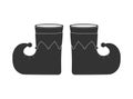 Buffoon`s boots. Flat vector icon isolated on a white background