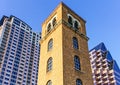 The Buford Tower on Cesar Chavez Street and Lady Bird Lake in downtown Austin Texas