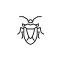 Bug beetle line icon