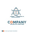 Bug, bugs, insect, testing, virus Logo Design. Blue and Orange B Royalty Free Stock Photo