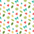 Bug and butterfly pattern. Summer tropical insects seamless pattern. Jungle bugs and butterflies background. Vector Royalty Free Stock Photo