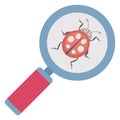 Bug detection, bug tracking Color Vector icon which can easily modify or edit Royalty Free Stock Photo