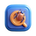 Bug Detection 3D Icon Representing Software Debugging and Cybersecurity Error Analysis Concept Royalty Free Stock Photo