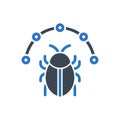 Bug Detection Network Icon Royalty Free Stock Photo