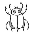 Bug doodle vector icon. Drawing sketch illustration hand drawn line eps10 Royalty Free Stock Photo