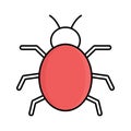 Bug Fill color vector icon which can easily modify or edit Royalty Free Stock Photo