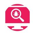 Bug finder Glyph Background vector icon which can easily modify or edit