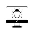 Bug Finder Glyph Vector Icon that can easily edit or modify.