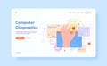 Bug fix website. Tester developer fixing api code bugs system communication, software support quality security Royalty Free Stock Photo