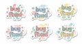 Bug fixed stickers with transparent background Royalty Free Stock Photo