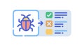 Bug Fixing Document, Software Debugging, vector design Generative AI Royalty Free Stock Photo