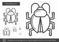 Bug fixing line icon.