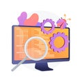 Bug fixing and software testing vector concept metaphor. Royalty Free Stock Photo