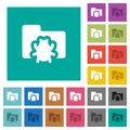 Bug folder square flat multi colored icons