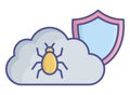 Bug functioning Fill Vector icon which can easily modify or edit Royalty Free Stock Photo