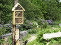 Bug hotels for pollinators Royalty Free Stock Photo