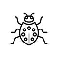 Black line icon for Bug, beetle and critter