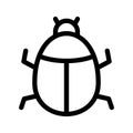 Bug Icon Vector Symbol Design Illustration Royalty Free Stock Photo