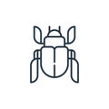 bug icon vector from education concept. Thin line illustration of bug editable stroke. bug linear sign for use on web and mobile Royalty Free Stock Photo