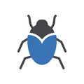 Bug vector glyph color icon Royalty Free Stock Photo