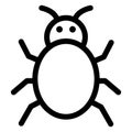 Bug, insect Isolated Vector icon which can easily modify or edit Royalty Free Stock Photo