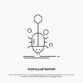 Bug, insect, spider, virus, web Icon. Line vector gray symbol for UI and UX, website or mobile application Royalty Free Stock Photo