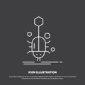 Bug, insect, spider, virus, web Icon. Line vector symbol for UI and UX, website or mobile application Royalty Free Stock Photo