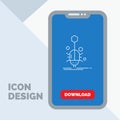Bug, insect, spider, virus, web Line Icon in Mobile for Download Page