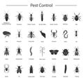 Bug of insect vector black set icon.Vector illustration insect beetle. Isolated black icon bug and fly beetle. Royalty Free Stock Photo