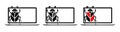 Bug on a laptop, flat vector illustration isolated on transparent background, representing computer programming bug Royalty Free Stock Photo