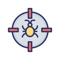 Bug malware Isolated Vector icon which can easily modify or edit Royalty Free Stock Photo