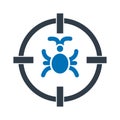 Bug malware Isolated Vector icon which can easily modify or edit Royalty Free Stock Photo
