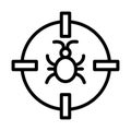 Bug malware Isolated Vector icon which can easily modify or edit Royalty Free Stock Photo