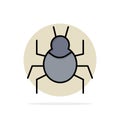 Bug, Nature, Virus, Indian Abstract Circle Background Flat color Icon Royalty Free Stock Photo