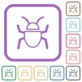 Bug outline simple icons Royalty Free Stock Photo