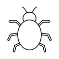 Bug Outline vector icon which can easily modify or edit Royalty Free Stock Photo