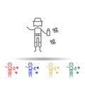 Bug repellent, adventure multi color style icon. Simple thin line, outline vector of Adventure icons for ui and ux, website or