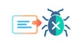Bug Report Error Fix Debugging Software Icon, vector design Generative AI Royalty Free Stock Photo