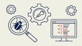 Bug search code error and debugging and software development and coding Generative AI