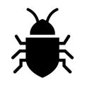 Bug silhouette vector icon Royalty Free Stock Photo